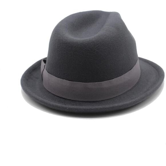 Classic Fedora Hats for Men & Women Vintage Style Short Brim Felt Hat - Picture 5 of 7